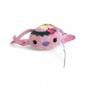 Disney Store Mini Tsum Tsum Angel plush toy in a Hawaiian outfit